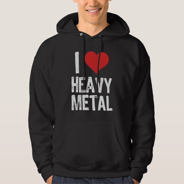 Moletom Eu Amo Heavy Metal (Frente)
