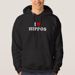 Moletom Eu Amo Hippos - Hippopotamus Cute Engraçado Zoo An
