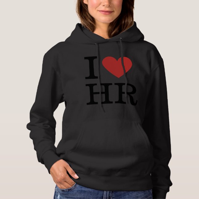 Moletom Eu ❤️ Amo Hoodie de Mulheres da HR - Departamento  (Frente)