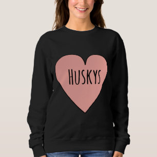 Moletom Eu Amo Huskys Cachorro Rouco Bonito Cachorro Mãe F
