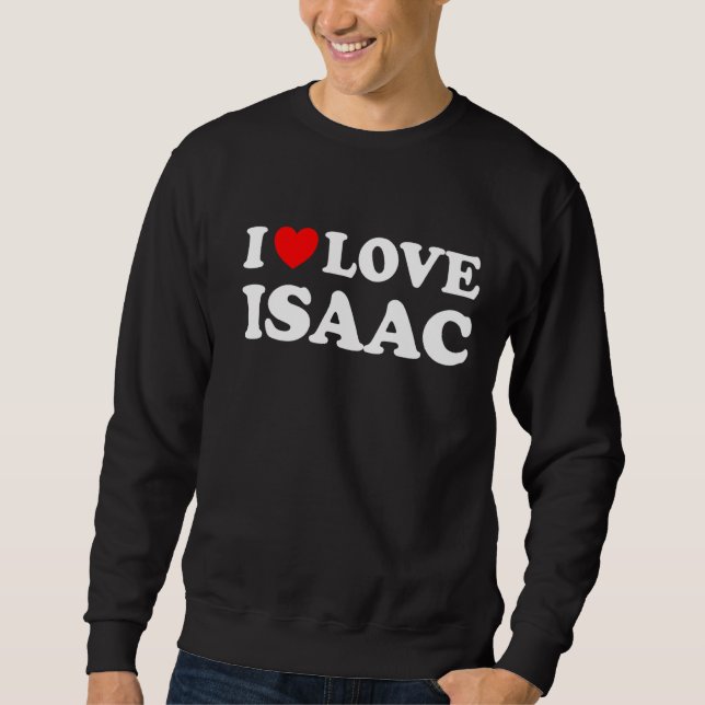 Moletom Eu Amo Isaac I Heart Isaac (Frente)