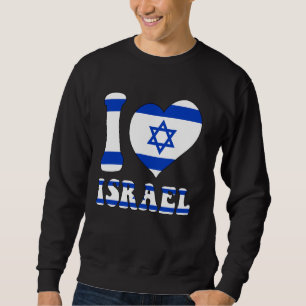 Moletom Eu Amo Israel Orgulhoso De Ser Ouvido Na Bandeira