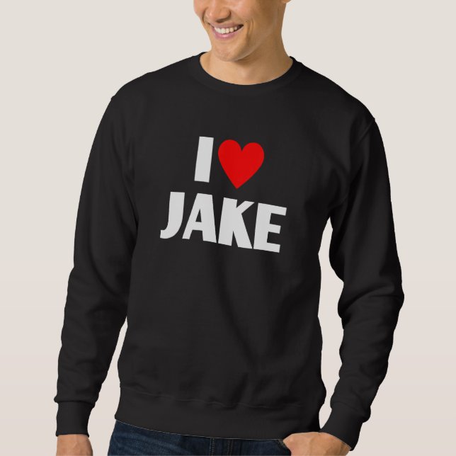 Moletom Eu Amo Jake I Heart Jake (Frente)