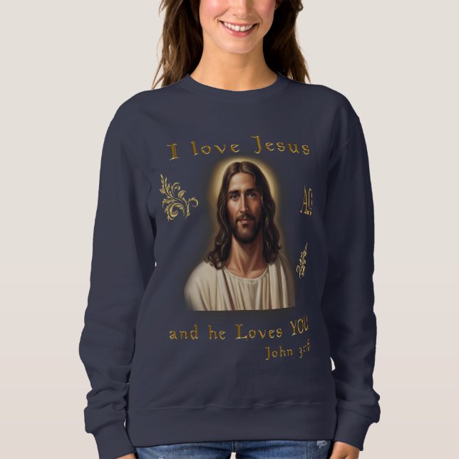 Moletom Eu amo Jesus (Frente)
