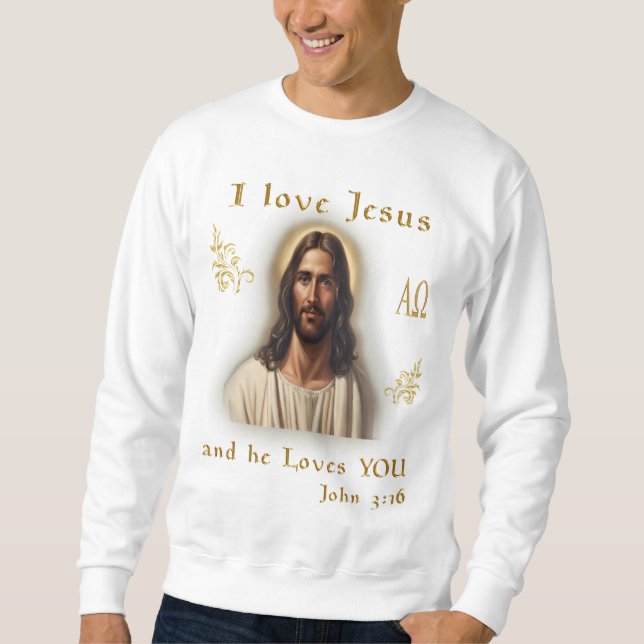 Moletom Eu amo Jesus (Frente)