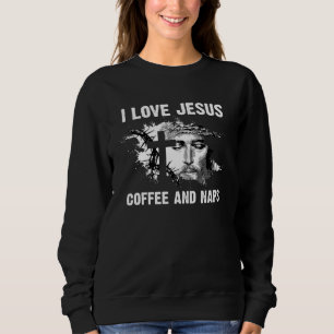 Moletom Eu Amo Jesus Café E Sonecas Eu Santo Deus