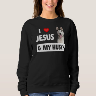 Moletom Eu Amo Jesus E Meu Cachorro Rouco Mãe Pai Pet Pare