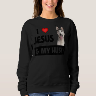 Moletom Eu Amo Jesus E Meu Cachorro Rouco Mãe Pai Pet Pare
