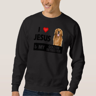 Moletom Eu Amo Jesus E Meu Ouro Cachorro De Retriever Mãe