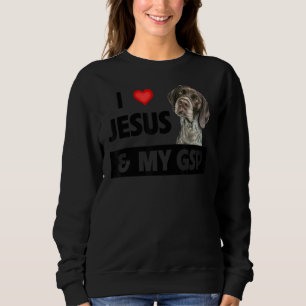 Moletom Eu Amo Jesus E Minha Gsp Mãe Pai Cabelo Alemão Cur