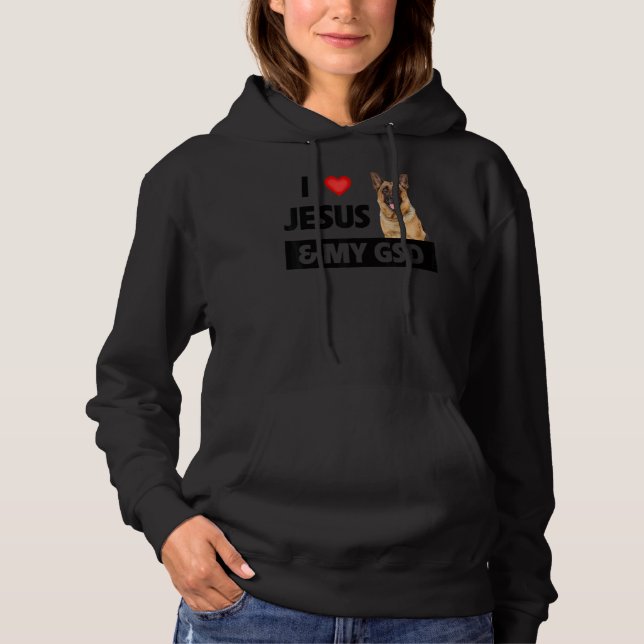 Moletom Eu Amo Jesus E Minha Mãe Pai Pet Parceiro Alemão (Frente)