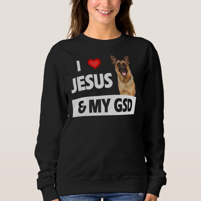 Moletom Eu Amo Jesus E Minha Mãe Pai Pet Parceiro Alemão (Frente)