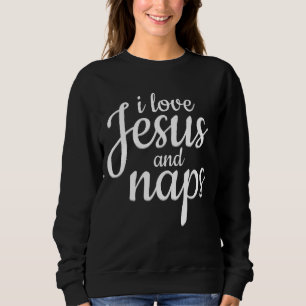 Moletom Eu Amo Jesus E Naps Engraçado Cristão