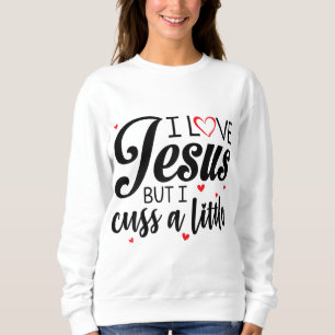 Moletom Eu Amo Jesus Mas Eu Cusco Uma Pequena Mulher Engra