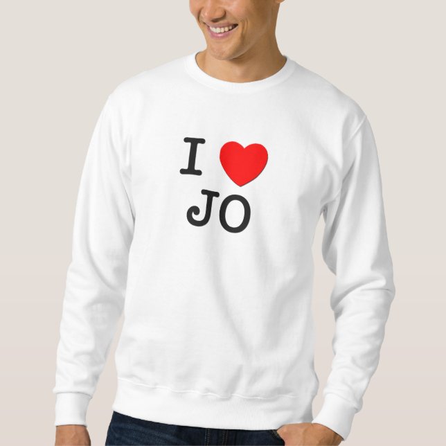Moletom Eu amo Jo (Frente)