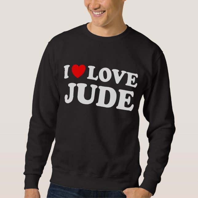 Moletom Eu Amo Jude I Heart Jude (Frente)