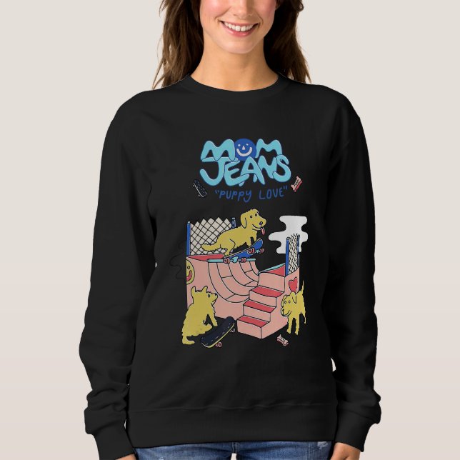 Moletom Eu Amo Mamãe Artes Afastadas Jeans Rock Música Roc (Frente)