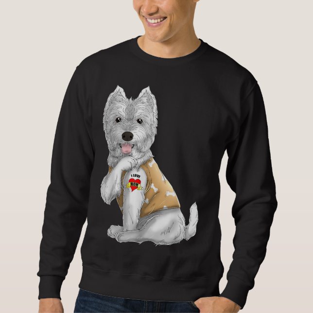 Moletom Eu Amo Mamãe Tatô Cão Engraçado Dia de as mães Gi (Frente)