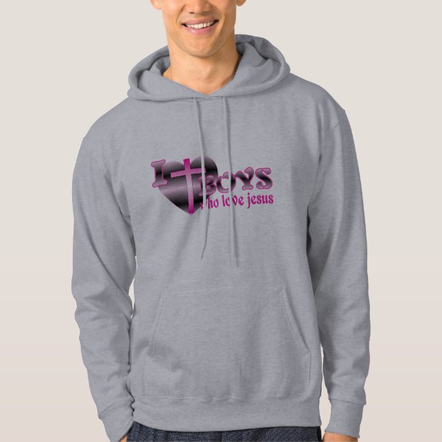 Moletom Eu Amo Meninos Que Amam Jesus (Frente)