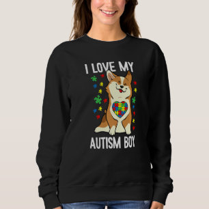 Moletom Eu Amo Meu Autismo Menino Conscientista Cachorro C