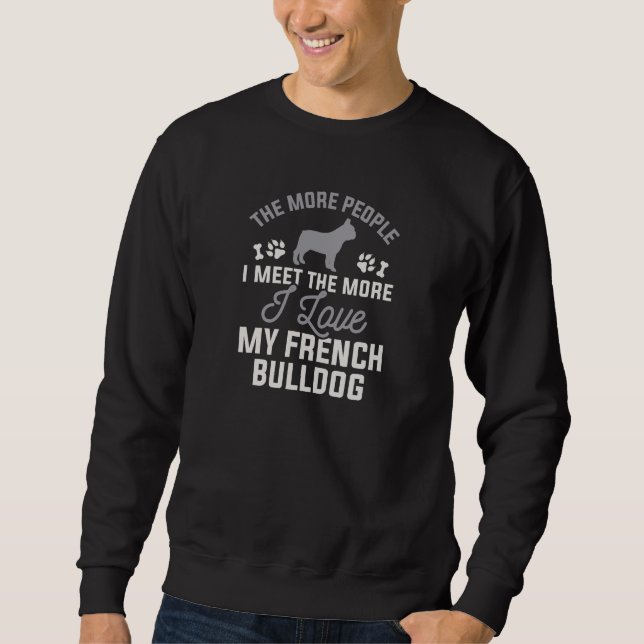 Moletom Eu Amo Meu Bulldog Francês (Frente)