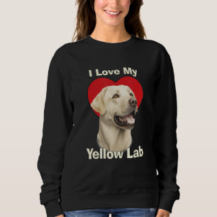 Moletom Eu Amo Meu Cachorro Labrador Retriever Amarelo