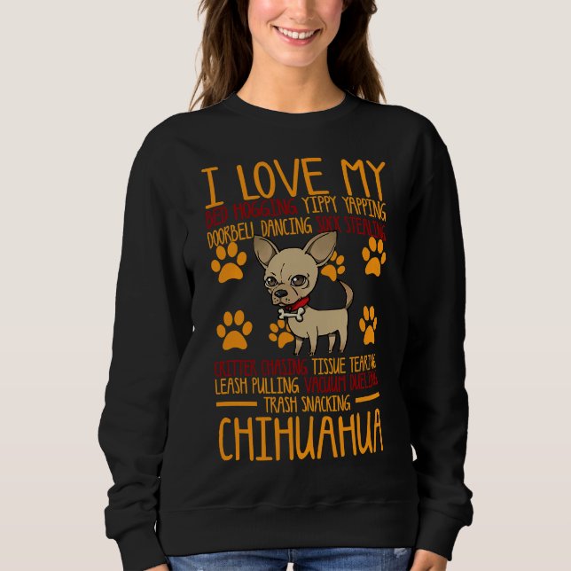Moletom Eu Amo Meu Chihuahua (Frente)