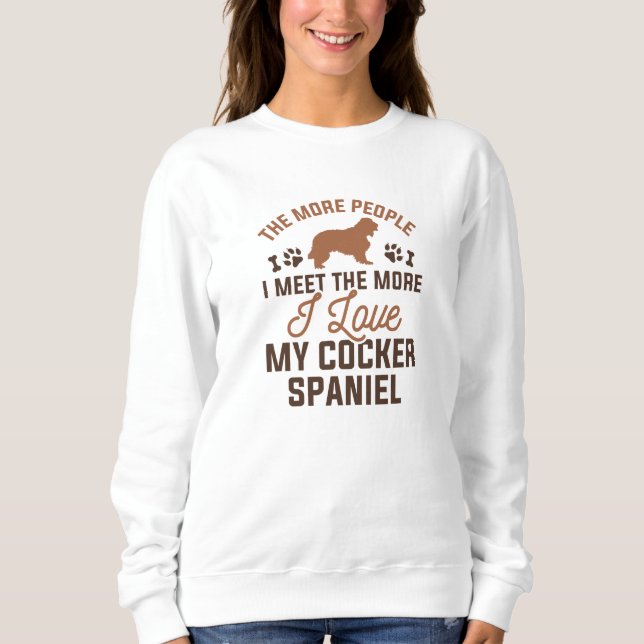 Moletom Eu Amo Meu Cocker Spaniel (Frente)
