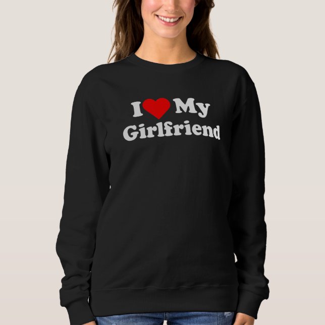 Moletom Eu Amo Meu Coração De Girlfiend (Frente)