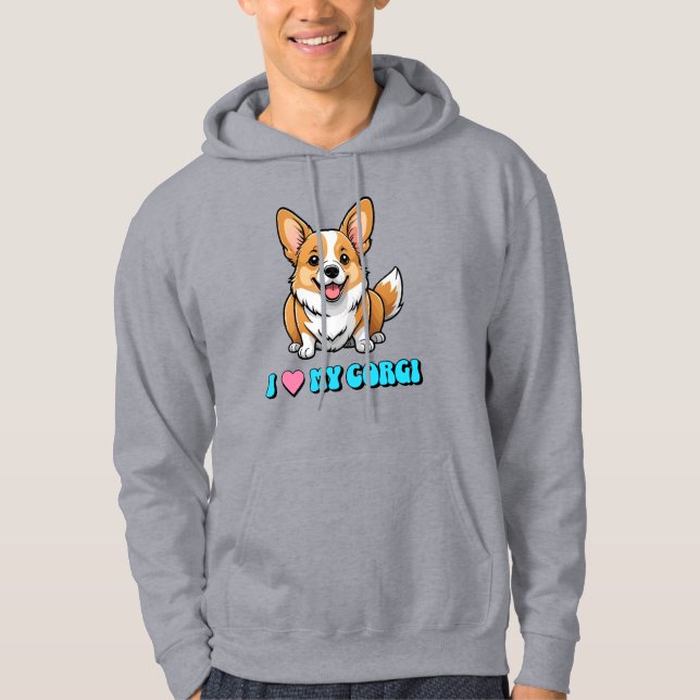 Moletom Eu Amo Meu Corgi (Frente)