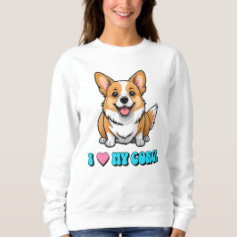 Moletom Eu Amo Meu Corgi