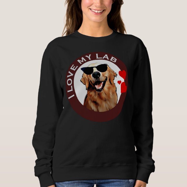 Moletom Eu Amo Meu Labrador Retriever Brown (Frente)