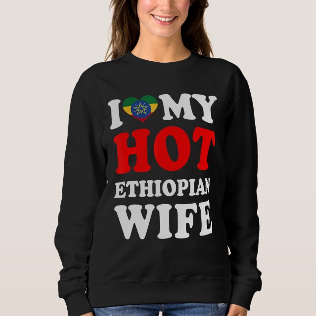 Moletom Eu amo meu marido de mulher etíope (Frente)