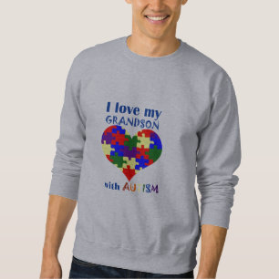 Moletom Eu amo meu NETO com camisola do autismo