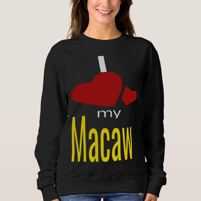 Moletom Eu Amo Meu Papagaio Arara (Frente)