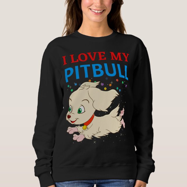 Moletom Eu Amo Meu Pitbull 19 (Frente)