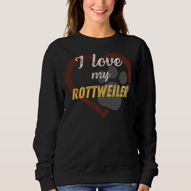 Moletom Eu Amo Meu Rottweiler 2 (Frente)