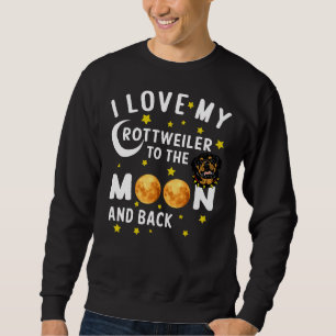 Moletom Eu Amo Meu Rottweiler À Lua