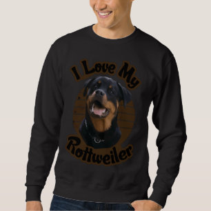 Moletom Eu Amo Meu Rottweiler Clássico