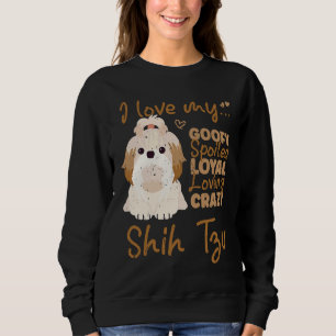 Moletom Eu amo meu shih tzu bobo mimado leal amoroso louco