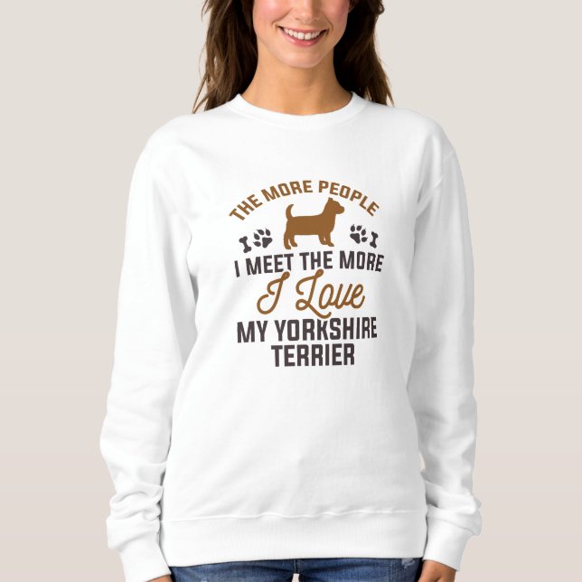 Moletom Eu Amo Meu Yorkshire Terrier (Frente)