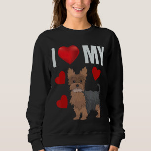 Moletom Eu Amo Meu Yorkshire Terrier Yorkie Dog Puppy Dogs