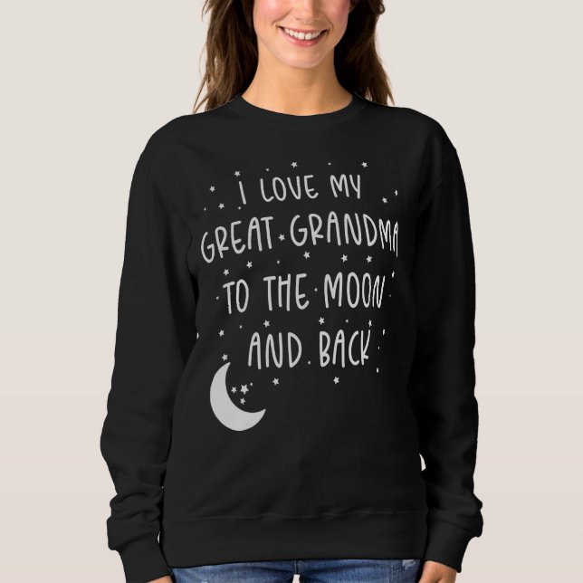 Moletom Eu Amo Minha Avó Excelente À Lua E Volto Ao Newbo (Frente)