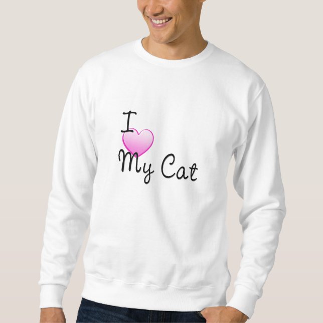 Moletom Eu amo minha camisola do gato (Frente)