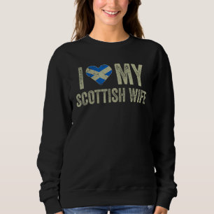 Moletom Eu Amo Minha Esposa Escocesa Escócia Bandeira Funn