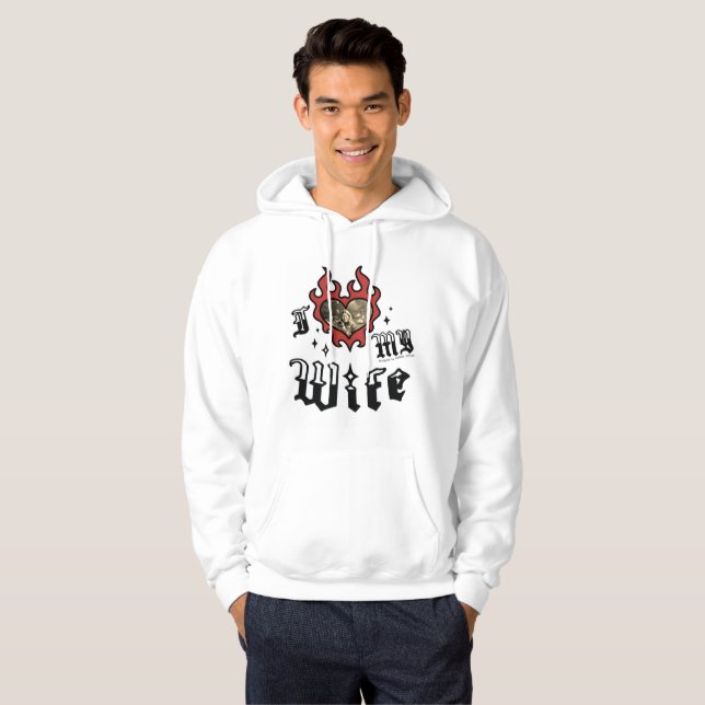 Moletom Eu Amo Minha Esposa - Vermelho - DingusDesign  (Frente Completa)