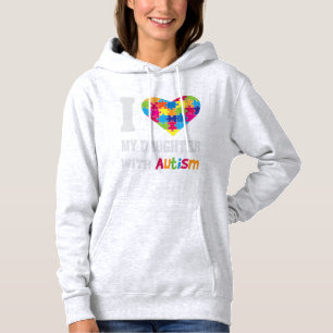 Moletom Eu Amo Minha Filha Com Autismo - Orgulhosa Mãe Pa