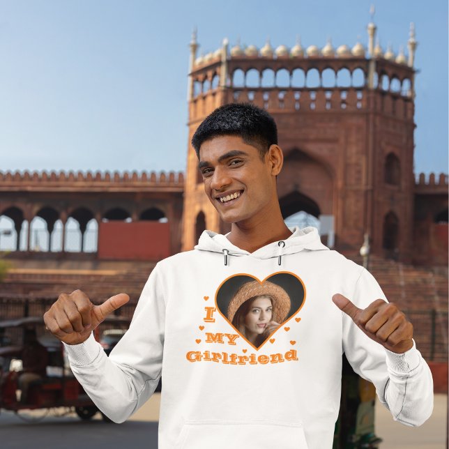 Moletom Eu Amo Minha Foto Personalizada Namorada (Criador carregado)