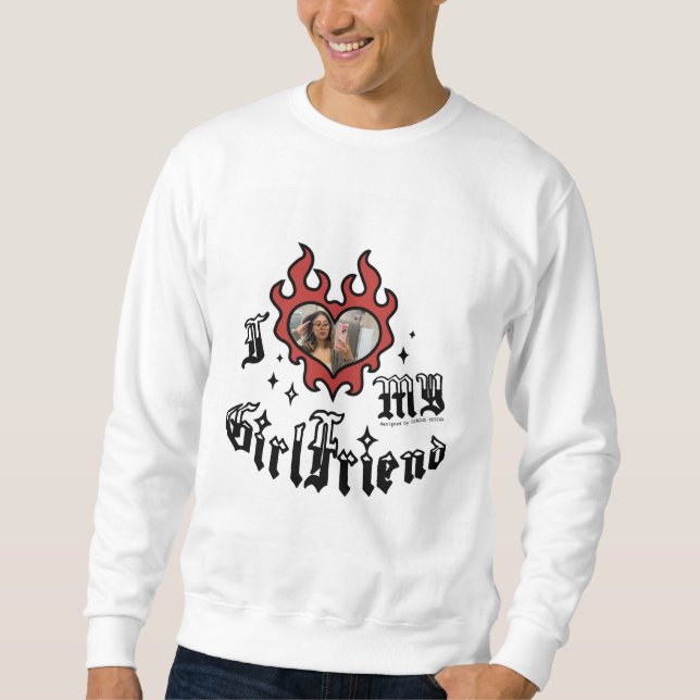Moletom Eu Amo Minha Namorada - Vermelho - DingusDesign (Frente)