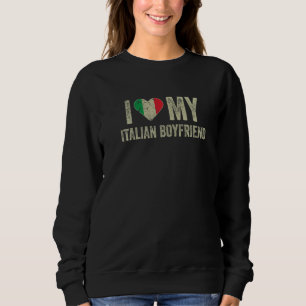 Moletom Eu Amo Minha Namorado Italiana Itália Bandeira Fun